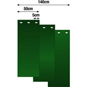 Сварочная полосовая штора (3 шт.), темно-зеленая (DIN 9), 1,8 х 1,4 м