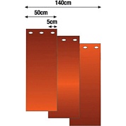 Сварочная полосовая штора (3 шт.), темно-красная (DIN 9), 1,8 х 1,4 м